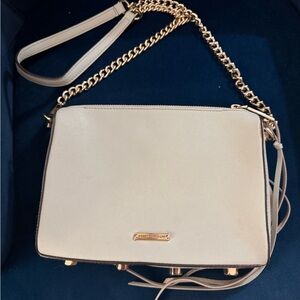 Rebecca Minkoff Light Green and Gold Crossbody Bag